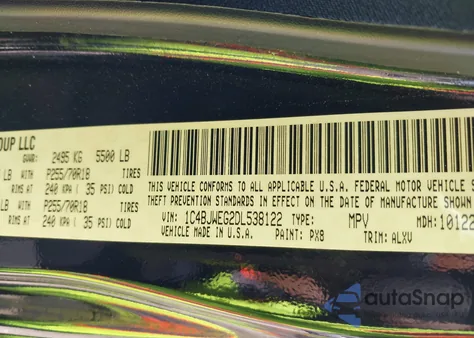 2013 Jeep Wrangler Unlimited Sahara из США, поврежденный, VIN 1C4BJWEG2DL538122